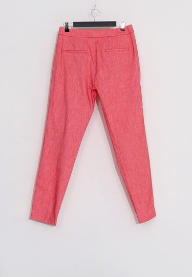 LINEN STRETCH TROUSERS - Red