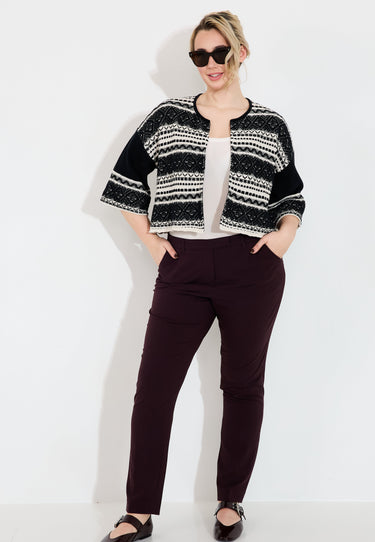 09562 BOURETTE PRINTED CARDIGAN - Mönstrad