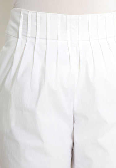 03607 WIDE TROUSERS - Vit