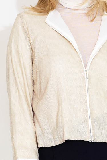 JACKE PAILLETTEN - beige