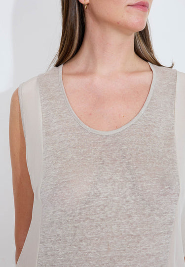 LINEN JERSEY TANK 09062 - Grey