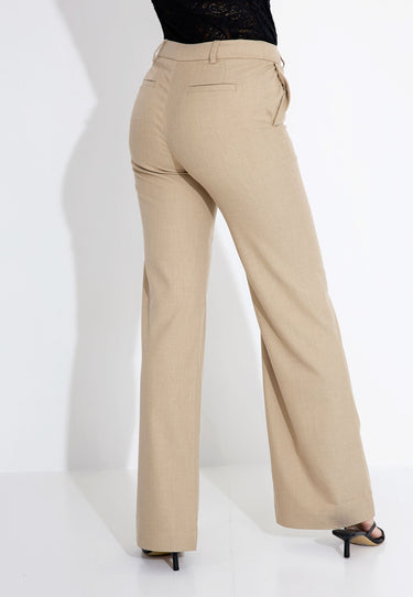 03568 PANTALONE LARGO IN FLANELLA - Brun
