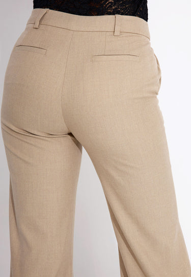 03568 PANTALONE LARGO IN FLANELLA - Brun