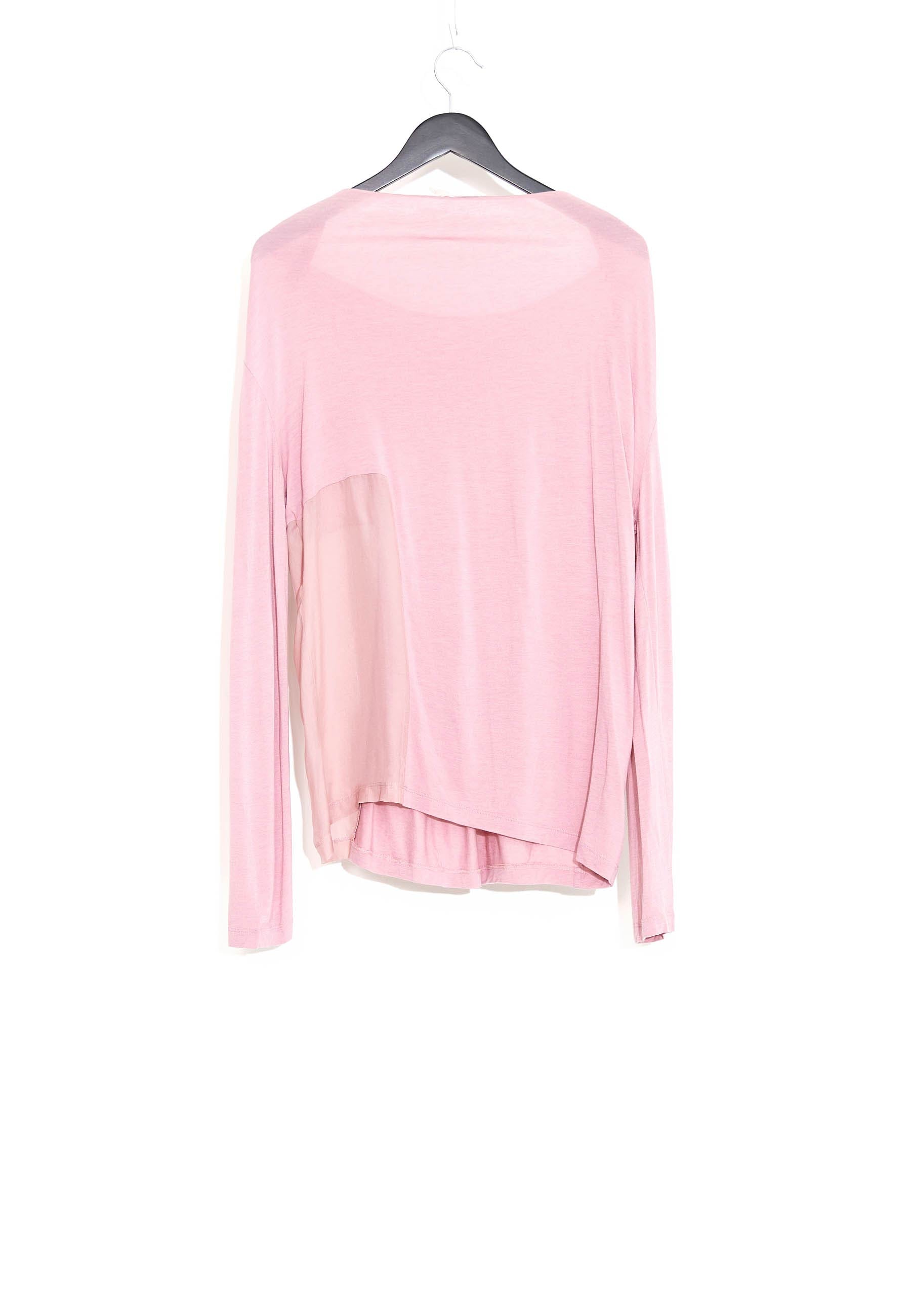 WOOL JERSEY T-SHIRT - Rosa