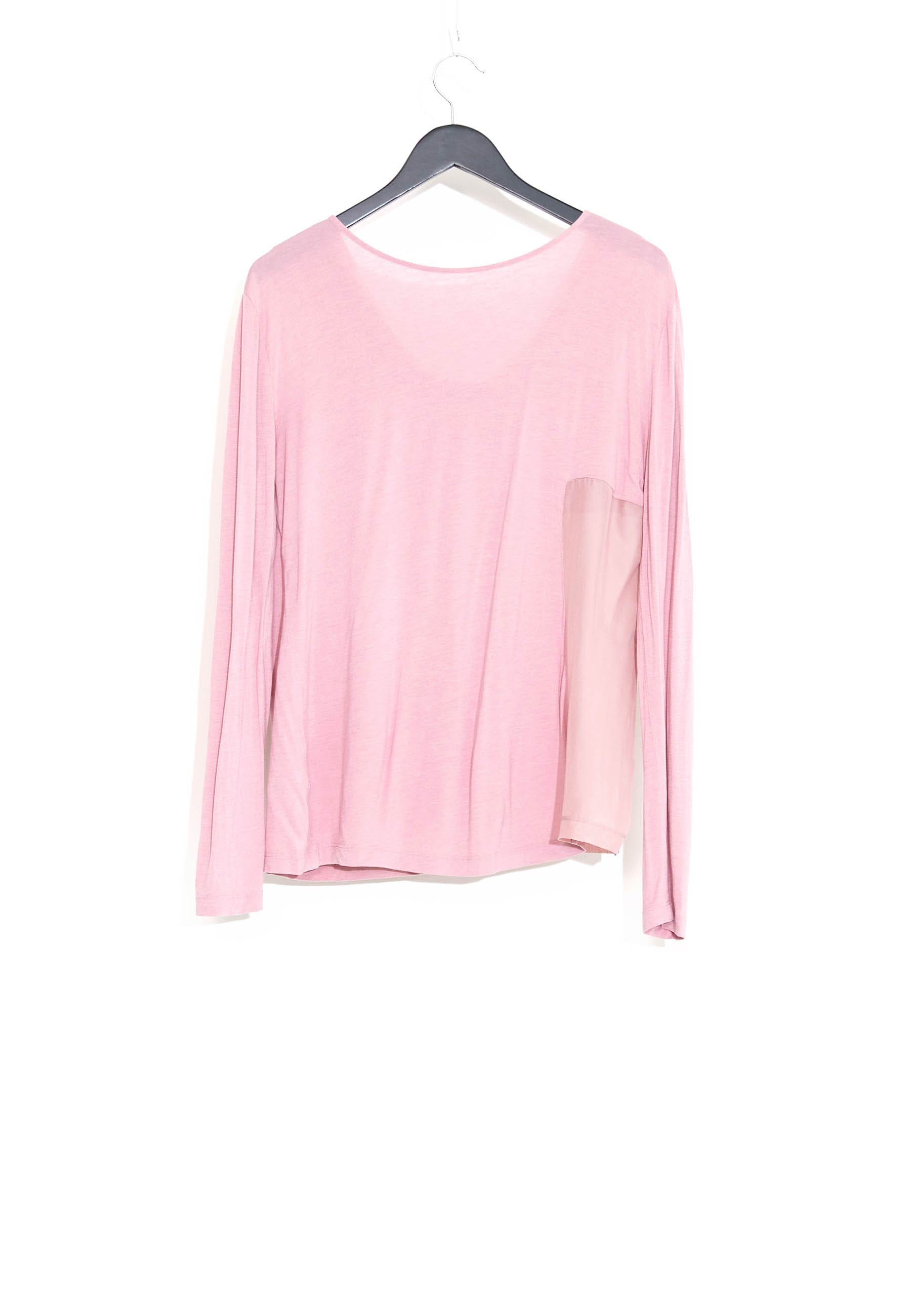 WOOL JERSEY T-SHIRT - Rosa