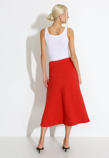 GONNA MIDI C TAGLI ASIMMETRICI 03531 - Rot