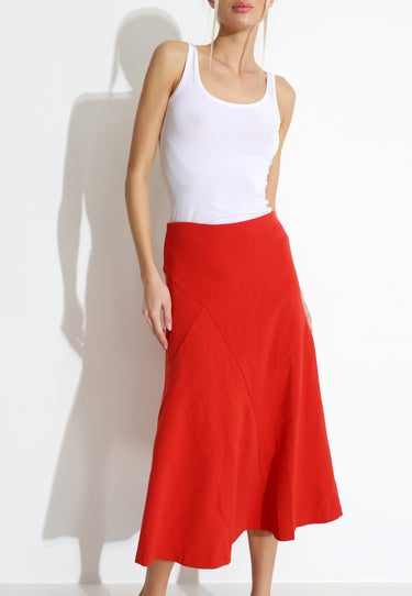 GONNA MIDI C TAGLI ASIMMETRICI 03531 - Rot