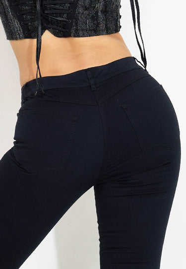 5 POCKET TROUSERS - Black