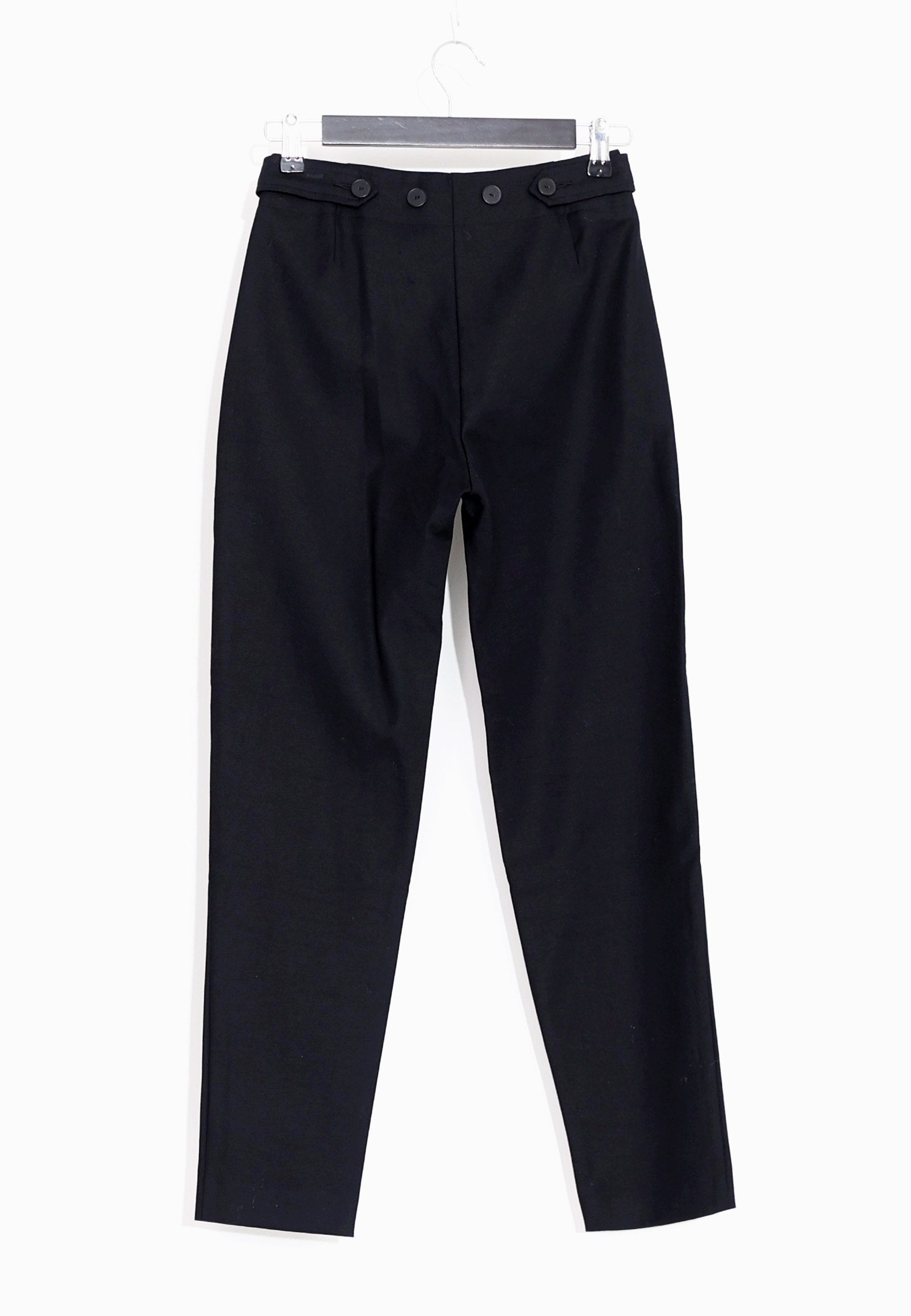 PANTALONE C DETT FONDOE VITA - Svart