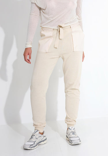 CREPE TROUSERS 09589 - beige