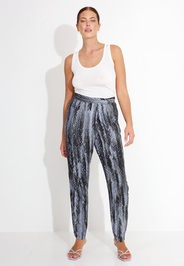 09048 PRINTED TROUSERS - Flerfärgad