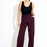 03528 LARGE PANTS - Mörkröd