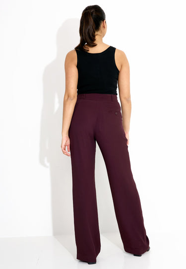 03528 LARGE PANTS - Mörkröd