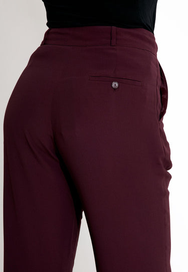 03528 LARGE PANTS - Mörkröd