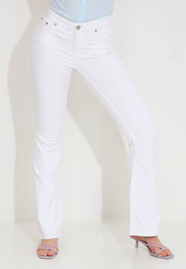 JULIE FLARE TROUSERS - Vit