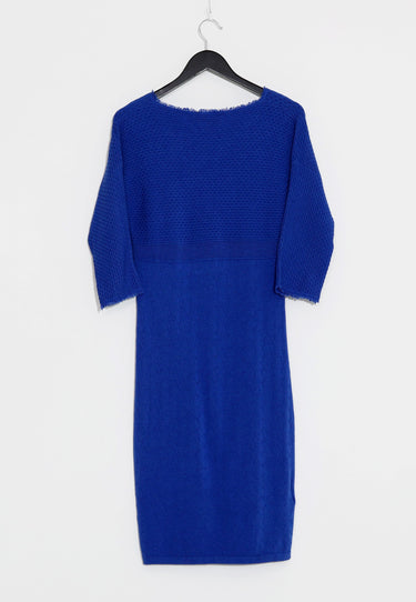 KNITTED DRESS - Blå