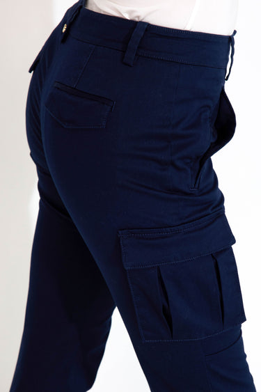 VISKOSE-STRETCH-HOSE - Blau