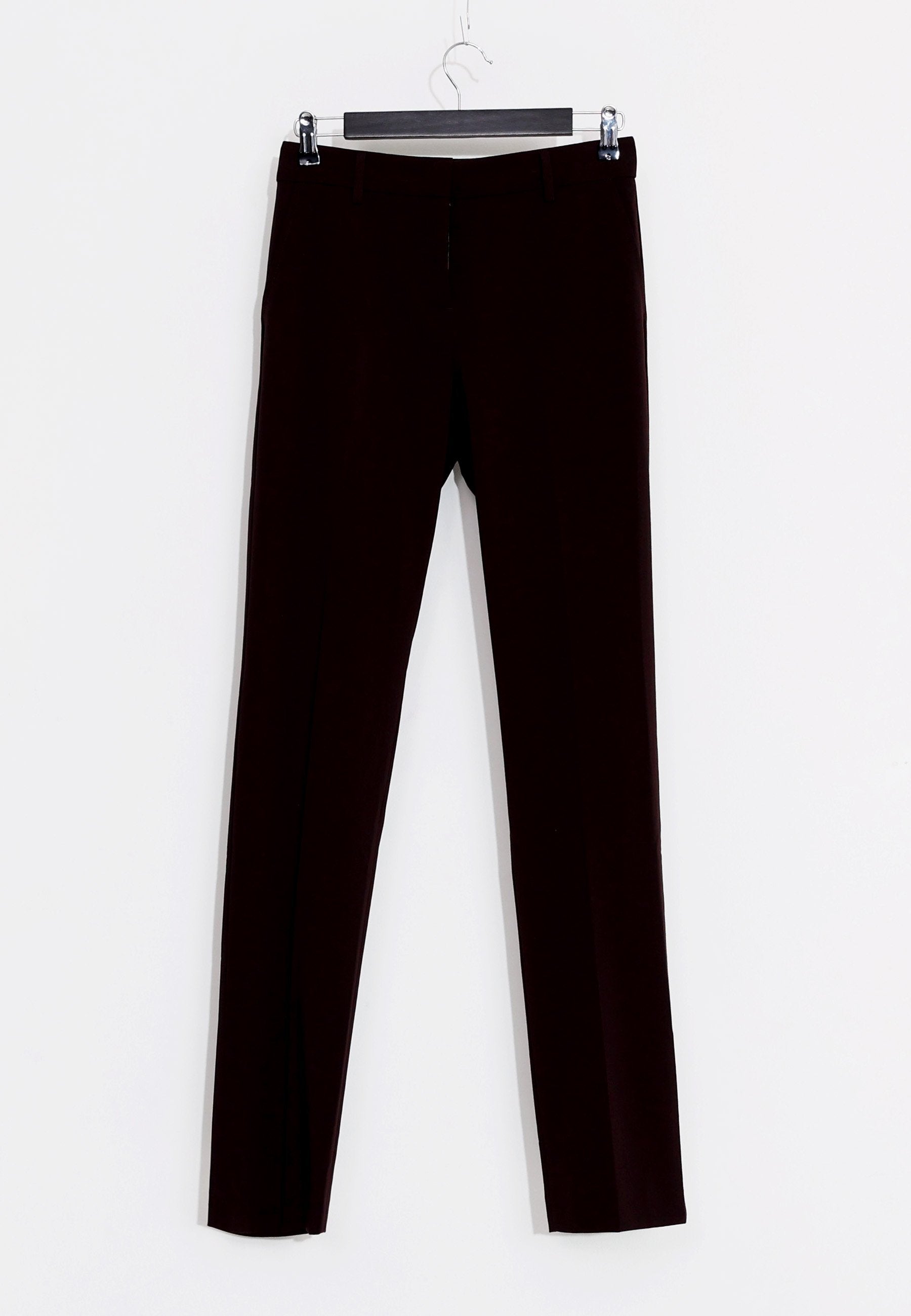 VISCOSE STRETCH TROUSERS - Brun