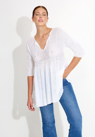 09547 FLAX SWEATER - Vit