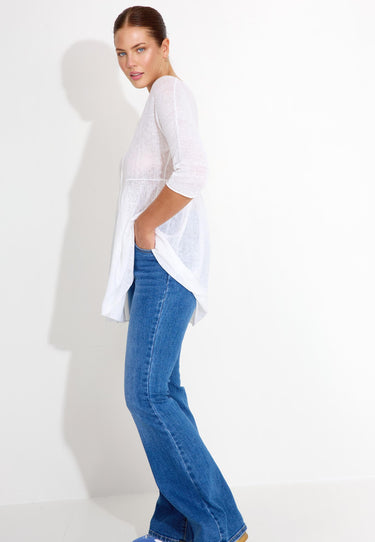 09547 FLAX SWEATER - Vit