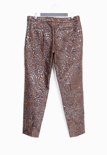 JACQUARD-HOSE LUREX - Braun