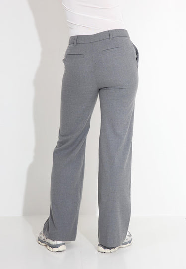 03568 PANTALONE LARGO IN FLANELLA - grå