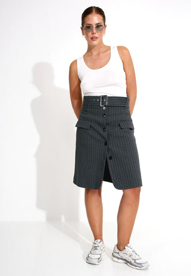 BALDO JERSEY SKIRT - Grå