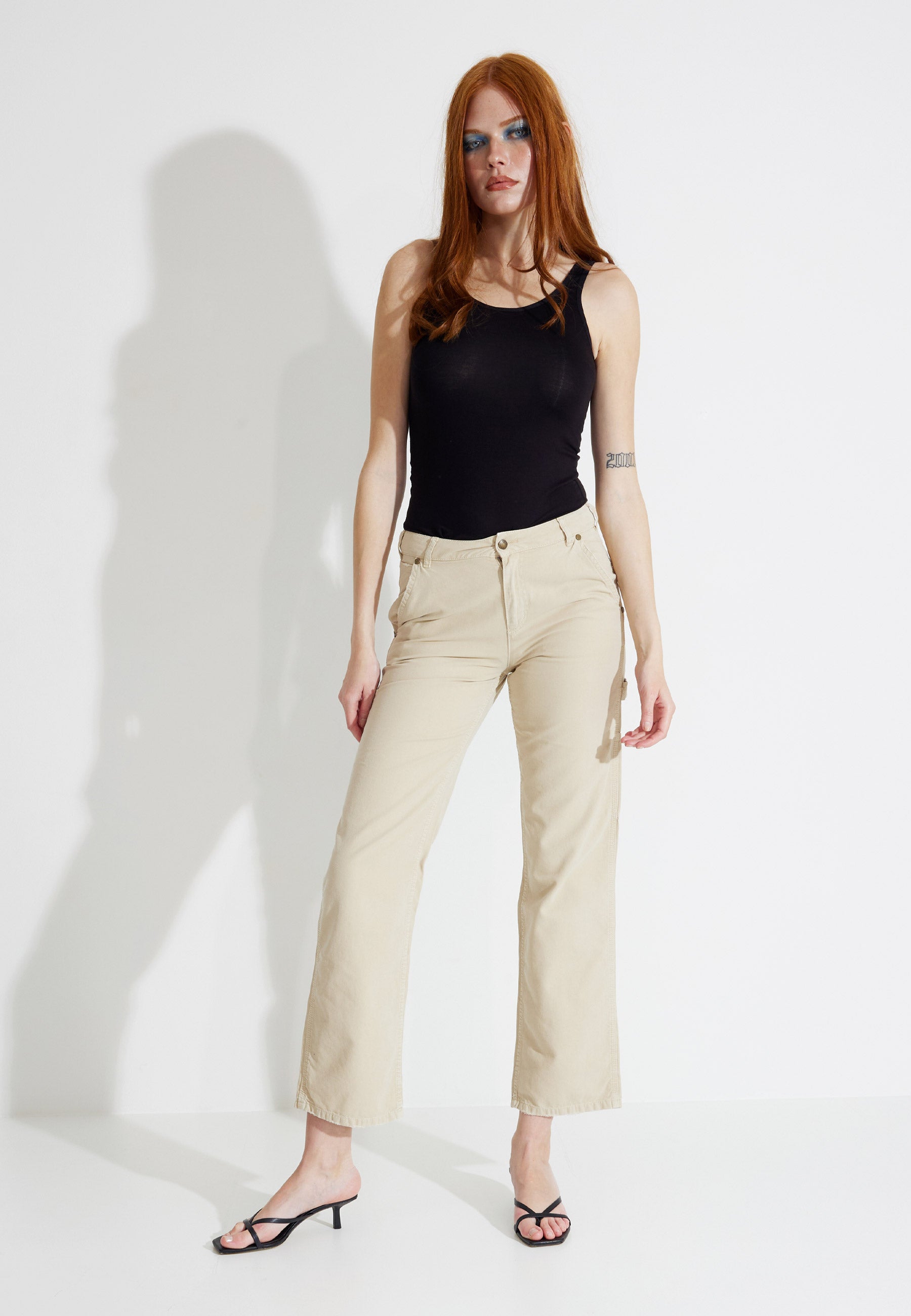 BYXA MIDWAIST - Beige