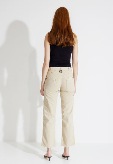 MITTLERE TAILLE HOSE - Beige