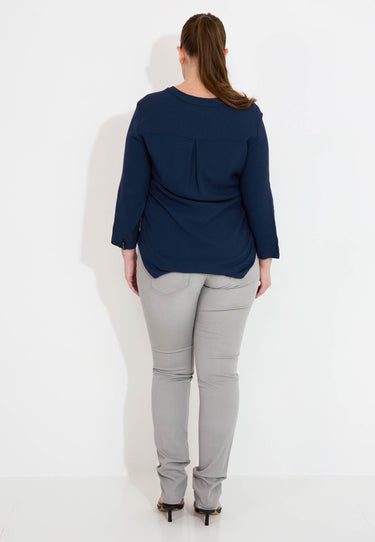 PAIGE BLUSE - Marineblau