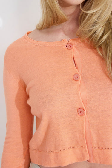 Strickjacke - Pfirsich
