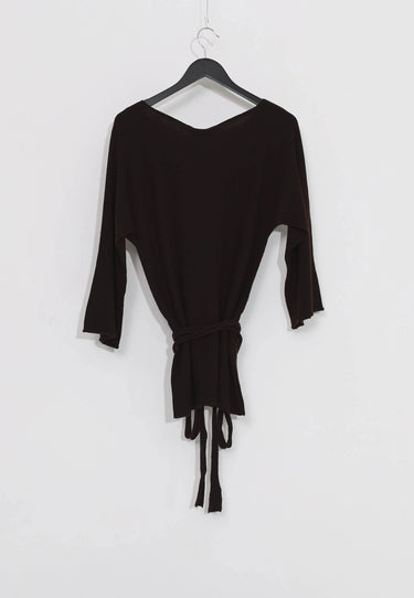 BOAT-NECK SWEATER - Dark Brown