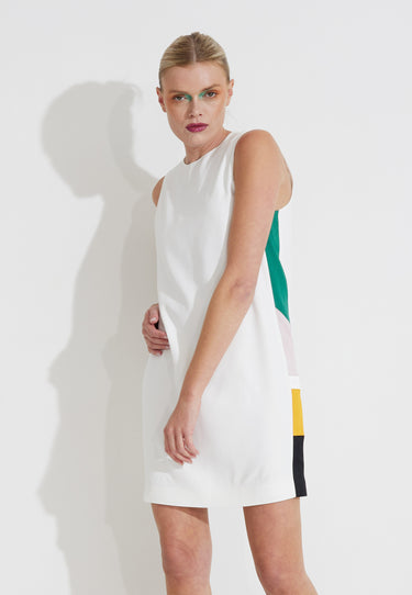 ABITO KLEID - Weiß mit Muster