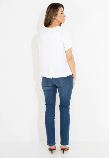 SHORTS ÄRMELLOSE BLUSE - Weiß