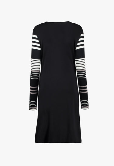 KLÄNNING DRAPERAD - Svartvit
