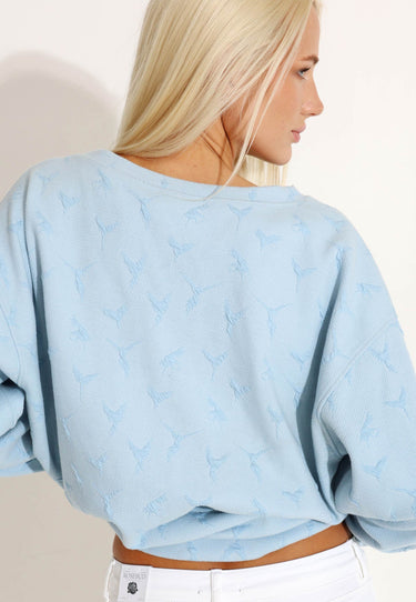 INESS EMBOSSED JERSEY - Hellblau