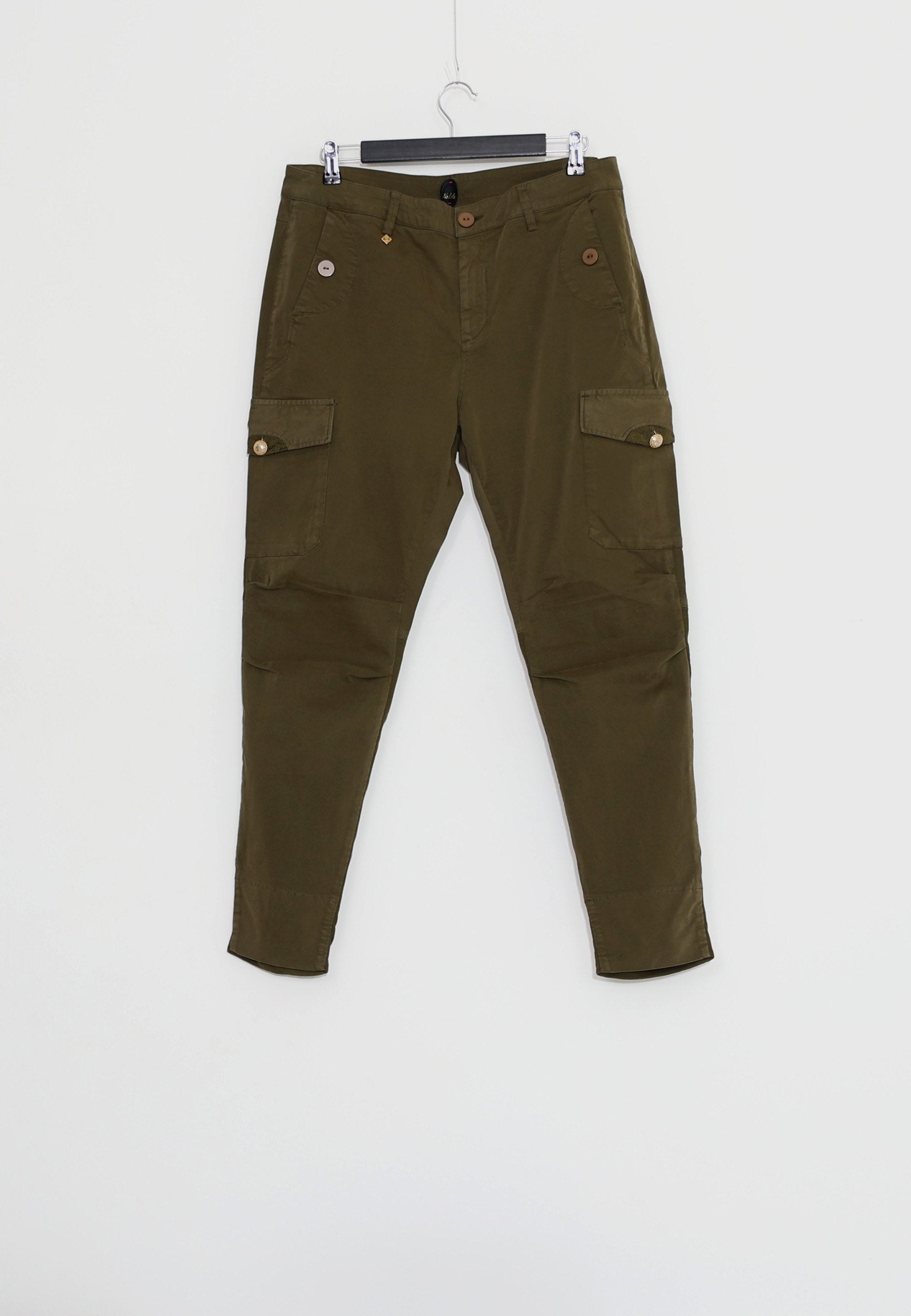 NARDA RASO STRETCH SMERIGLIA - dark green