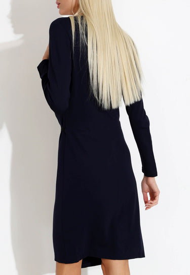 JERSEY WRAP DRESS - Dark blue