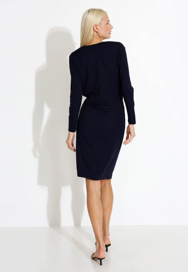 JERSEY WRAP DRESS - Dark blue