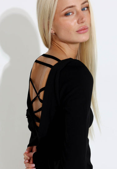 DRESS BACK - Black