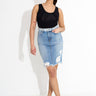 THE ULTRA HIGH WAIST SKIRT - Branwen destroy w/ hazard hem