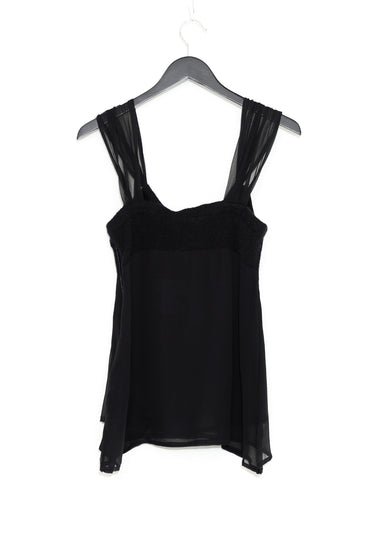 DAISY LINEN TOP - Black