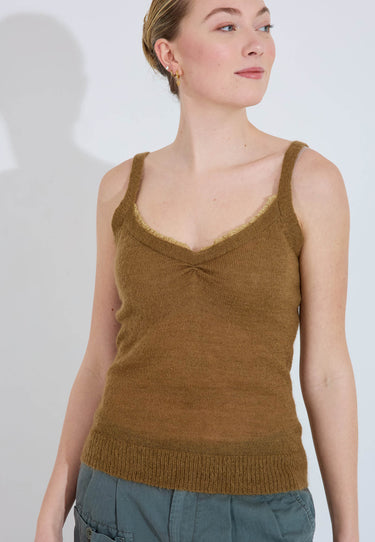 MOHAIR LUX LINNE - Brun