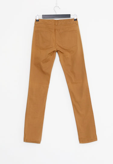 GABARDINE-STREIFEN-HOSE MIT TASCHEN - Braun