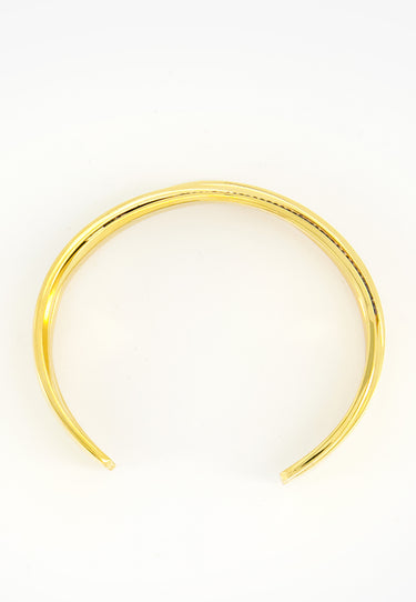 CUFF WITH RHINESTONES GREENLADIES.SE - Brass gold