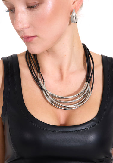 HALSBAND - Silver / Svart