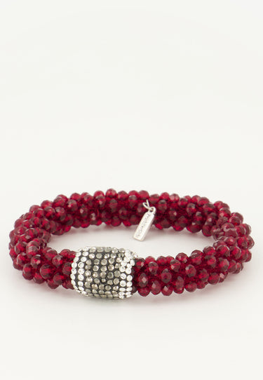 Strass-Vinyl-Charm-Accessoires / Armband - Burgund