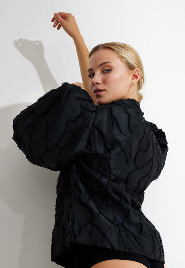 TOP WIDE SLEEVES - Black