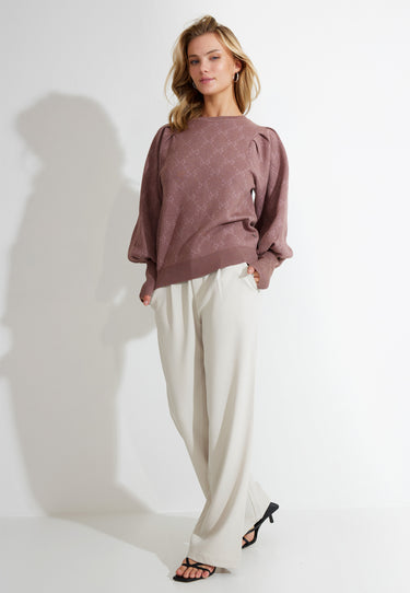 JACQUARD SWEATER - Dark Rose