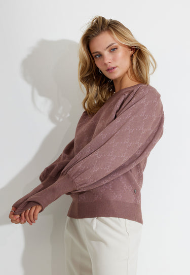 JACQUARD SWEATER - Dark Rose